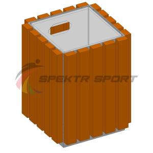 Купить Урна металлическая в деревянной обрешетке SP МФ400 в Немане 