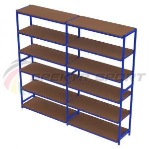 Купить Стеллаж для спортивного инвентаря односторонний двойной (полки фанера) разборный в Немане 