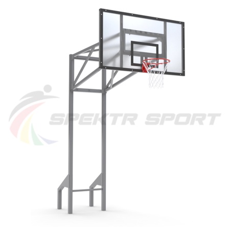 Купить Стойка баскетбольная уличная усиленная со щитом из оргстекла, кольцом и сеткой SP D 413 в Немане 